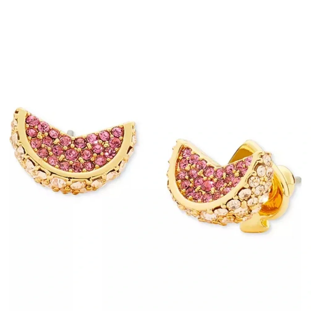Kate Spade Fruit Salad‎ Pavé Grapefruit Studs Earrings NWT
